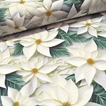 Vánoční dekorační látka SOFT 22988-1001 bez obšití 150