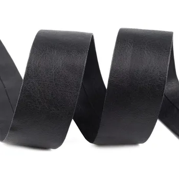 Šikmý proužek koženkový šíře 30 mm METRÁŽ - 1 černá