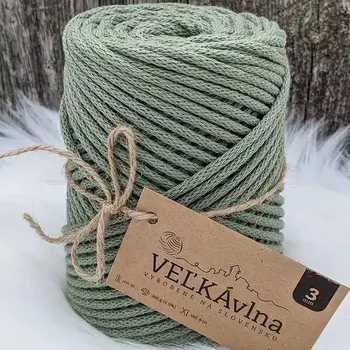 Příze Velká vlna Špagát 3mm Borovice (Špagátová příze 3mm Borovica)