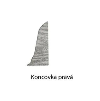 Podlahová lišta pravé ukončení sokl SLK 50 Döllken - 3878