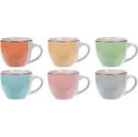 Sada 6 šálků 90 ml vícebarevná