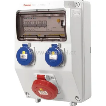 Rozvaděč Famatel v166-6kA - ZSF20100000.1 /3958 Zás.skříň IP65 jištěná s chráničem 40/4/003