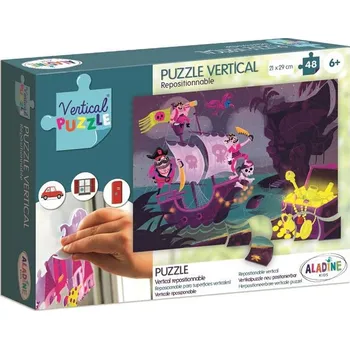 Puzzle Vertikální okenní puzzle - Piráti 48 dílků