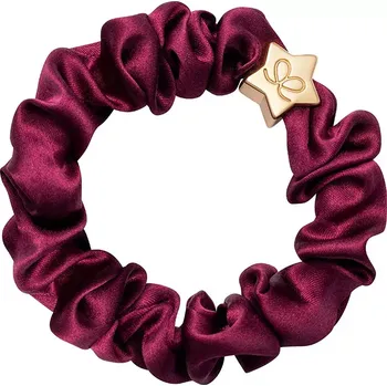 Gold Star Silk Scrunchie Sangria