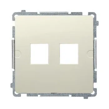 Elektrická zásuvka Simon BMPT/12 Teleinformační kryt zásuvek na Keystone plochá, dvojitá béžová