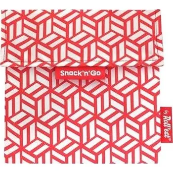 Svačinový box Roll´eat Snack'n'Go kapsa na svačinu - Tiles Red