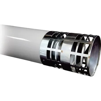 Kouřovod Horizontální vyústění DN60/100, L-1000mm, bílá - Al-koncentrické 011