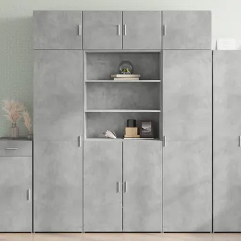 Příborník do zásuvky vidaXL Skříň highboard 80 x 42,5 x 185 cm kompozitní dřevo [3281382] Barva: Betonová šedá