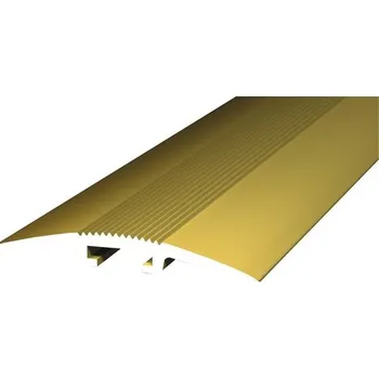 přechodová lišta Přechodový profil PRINZ š. 38 mm, délka 90 cm, barva zlatá - výškový rozdíl 4-17,5 mm (Podlahová lišta,Přechodová lišta, přechodový profil, hliníkový přechodový profil, bezbariérový práh, kobercové ukončení, lišta na ukočení podlahové krytiny, ukončovací)