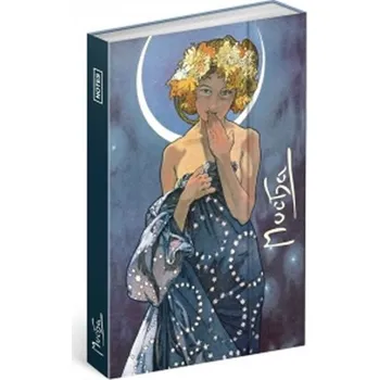 Umění Notes Alfons Mucha - Luna, linkovaný, 11 × 16 cm