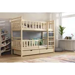 Patrová postel Miloš 200/90 cm + šuplíky + rošty