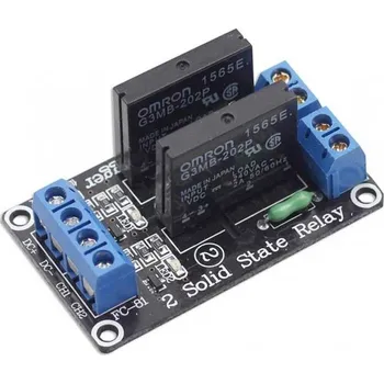 Síťový kabel Modul relé SSR 2x, napájení 3-24V, spouštění vysokou úrovní