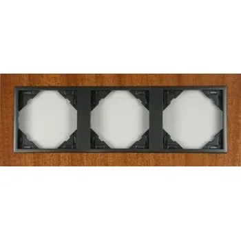 ELKO EP 90930 TMS - mahagon / šedá TMS - mahagon / šedá 3 rámeček, ARBORE (dřevo)