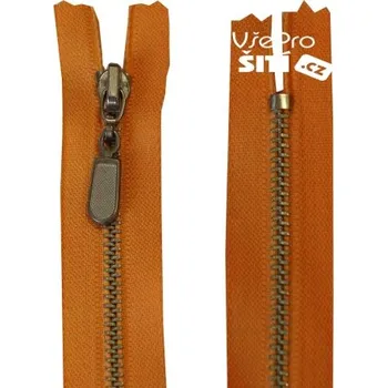 Zip zip kovovy ozdoba ORANŽ N04 2806XX - Oranžová, 16cm