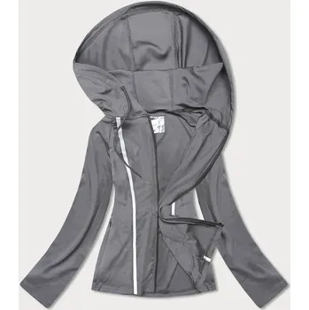 Dámská mikina Pružná šedá mikina s kapucí (20318) odstíny šedé XL (42)