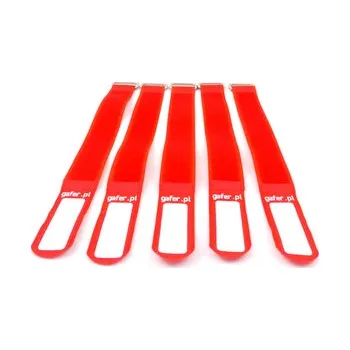 Stahovací páska Gafer.pl Tie Strapsvázací pásky, 25x550mm, 5 ks, červené