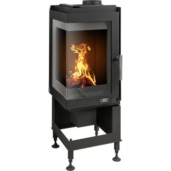 Krbová vložka ABX Vložka krbová Dallas, černý plech, 7kW