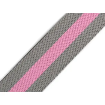 Popruh BA+PES šíře 38 mm METRÁŽ - 2 (22) šedá světlá růžová