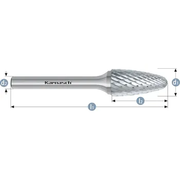 Fréza Karnasch 113054050 | F (RBF) - Zaoblená fréza HP-6 12,0x25x6-70 mm, nepovlakované