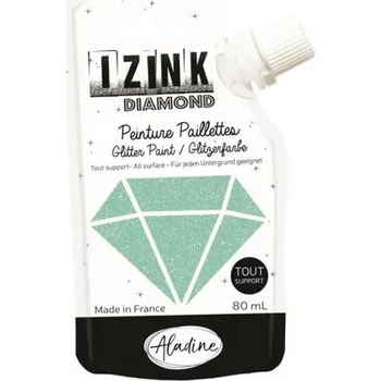 Výtvarná sada Diamantová barva IZINK Diamond - pastelová zelená, 80 ml