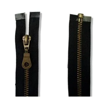 Zip Zip st.mosaz černý/332 No6 2332XX - Černá, 40 cm