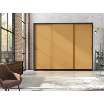 Šatní skříň Šatní skříň Frama Barva korpusu: Černá, Rozměry: 255 cm, Dveře: Toffee