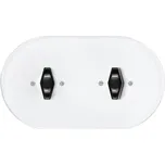 OBZOR DSR 00-00202-1230 Rámeček dvojnásobný skleněný RETRO, bílý