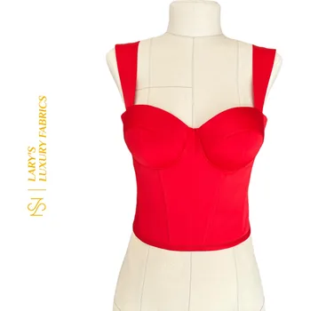 Dámské erotické prádlo Saténový korzetový top, červený Velikost: S