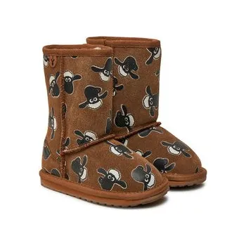 Dívčí sněhule EMU Australia Sněhule Shaun The Sheep Print K13107 Hnědá 33_5