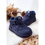 Dětské Vysoké Zateplené Boty Clafi Barva: Modrá, Velikost: 20