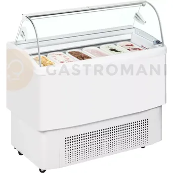 Domácí spotřebič Distributor kopečkové zmrzliny s ventilovaným chlazením a zakřiveným sklem | TEFCOLD, FIJI 6
