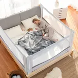 iMex zábrana na postel PREMIUM 120 cm světle šedá