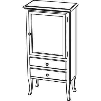 Koupelnový nábytek Sapho RETRO skříňka 60x120x38cm, starobílá, pravá