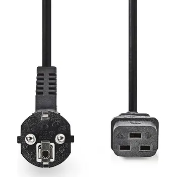 Napájecí kabel Nedis KABEL NAPÁJECÍ SCHUKO - IEC-320-C19 2m - Černý