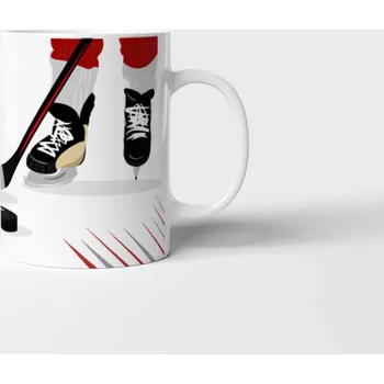 Hrnek hokejového fanouška - Červená