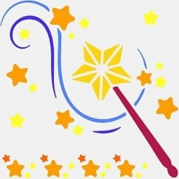 Plastová šablona, KOUZELNÝ - DÍVČÍ VZOR 7, 15x15 cm, 1 kus