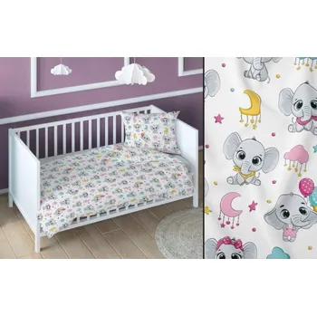 Povlečení Bavlněné dětské povlečení Sloníci Rozměr: 45x60 a 90x140 cm