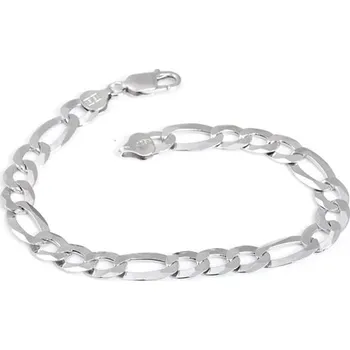 Náramek Pánský stříbrný náramek figaro 22 cm 66507F + dárek zdarma