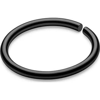 Piercing 7mm černý piercing jednoduchý kroužek z chirurgické oceli - Seizmont