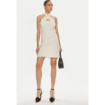 Dámské šaty Patrizia Pepe Letní šaty 2A2779/A052-W362 Écru Regular Fit 46