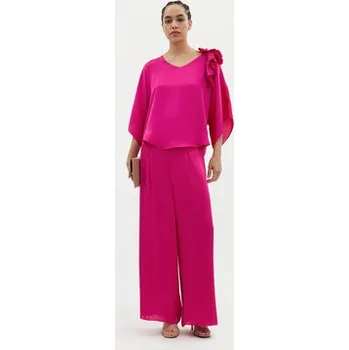 Dámské kalhoty Joseph Ribkoff Kalhoty z materiálu 241766 Růžová Wide Leg 34