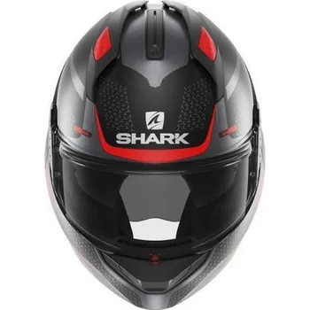 Helma na motorku Shark Evo GT Blank černá/červená/matná překlápěcí helma velikost M