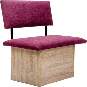 Čalouněná lavice s úložným prostorem Vltavotýnský nábytek, s.r.o., 85 x 88 x 48 cm, fialová