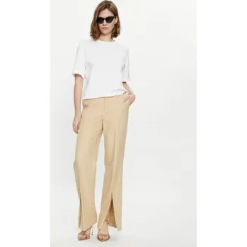 Dámské kalhoty TWINSET Kalhoty z materiálu 241TP2562 Béžová Regular Fit 38