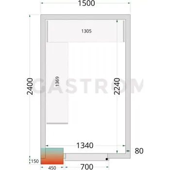 Domácí spotřebič Panely ke stavebnicovým boxům s 80 mm izolací | TEFCOLD, CR 150x240x220
