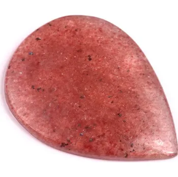 Korálek Kabošon Strawberry quartz č.597 (45x34mm)