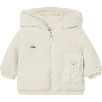 Kojenecká bunda MAYORAL dětský kabátek s kapucí medvídek béžová vel. 80 cm