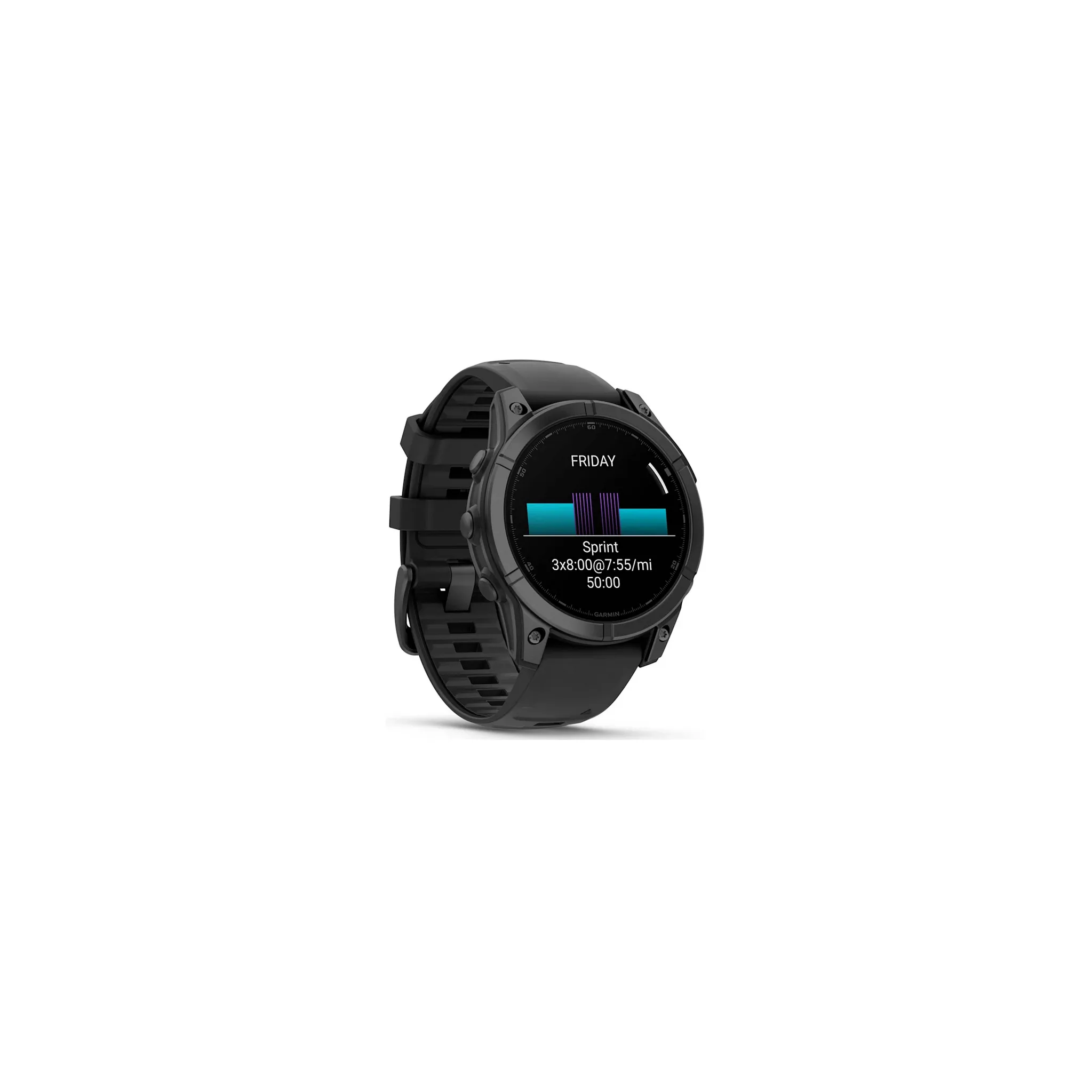 Fotografie 2 - Chytré hodinky Garmin fēnix E 47 mm Slate Gray Steel Black Silicone Band