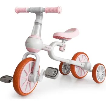 Odrážedlo Dětské odrážedlo s pedály 4v1 růžové