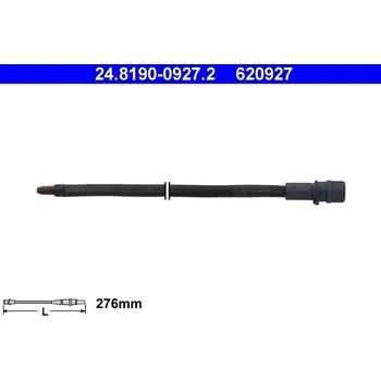 Brzdová destička Výstražný kontakt, opotřebení obložení ATE 24.8190-0927.2